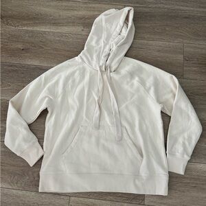 Banana Republic Cream Heavyweight Hoodie Large Womens NEW